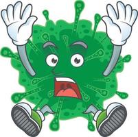 A cartoon character of coronavirus pneumonia vector