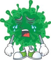 A cartoon character of coronavirus pneumonia vector