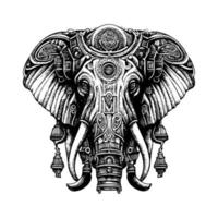 mammoth elephant logo is a striking symbol of strength and resilience, evoking a sense of power and stability for the brand it represents vector