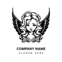 Kawaii Angel Logo is a Delightful and Adorable Design vector