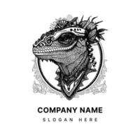 Steampunk iguana logo caracteristicas un estilizado, mecánico iguana con vapor accionado elementos, transporte un mezcla de naturaleza y tecnología vector