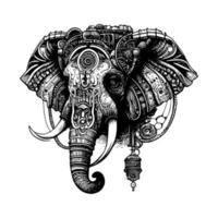 mammoth elephant logo is a striking symbol of strength and resilience, evoking a sense of power and stability for the brand it represents vector