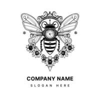 Bee Kawaii logo features a chubby bee with blushing cheeks and adorable wings, sure to sweeten up any brand or product vector