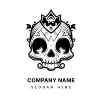 Kawaii Skull Logo Brings a Cute Twist to a Classic Design vector