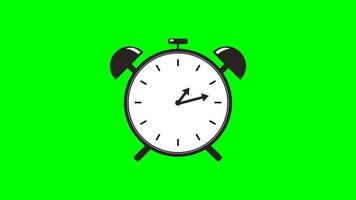 minuterie d'animation 4 heures - icône du chronomètre animation graphique sur écran vert video