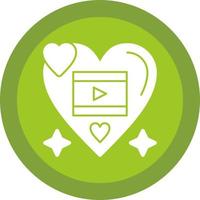 diseño de icono de vector de película romántica