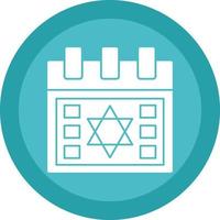 Hebrew Calendar Vector Icon Design