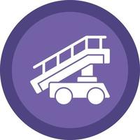Airplane Stairs Vector Icon Design