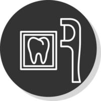 diseño de icono de vector de hilo dental