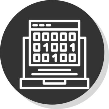 diseño de icono de vector de código binario