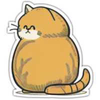 Cute Fat Cat png