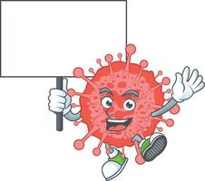 un dibujos animados personaje de coronavirus desastre vector