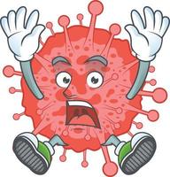 A cartoon character of coronavirus disaster vector