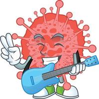 A cartoon character of coronavirus disaster vector