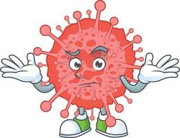 A cartoon character of coronavirus disaster vector