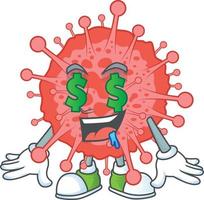 A cartoon character of coronavirus disaster vector