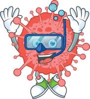 A cartoon character of coronavirus disaster vector