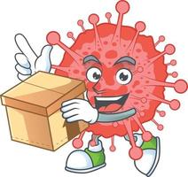 A cartoon character of coronavirus disaster vector