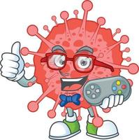 A cartoon character of coronavirus disaster vector