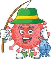 A cartoon character of coronavirus disaster vector