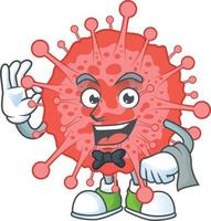 A cartoon character of coronavirus disaster vector