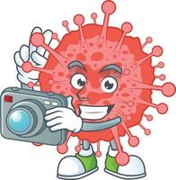 A cartoon character of coronavirus disaster vector