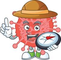 A cartoon character of coronavirus disaster vector