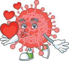 A cartoon character of coronavirus disaster vector