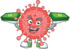 A cartoon character of coronavirus disaster vector