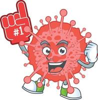 A cartoon character of coronavirus disaster vector