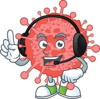 A cartoon character of coronavirus disaster vector