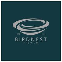 bird nest logo icon illustration design template, for bird farm, bird business, bird house, bird conservation with modern minimalist vector concept