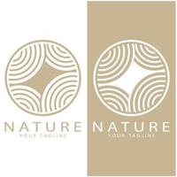 naturaleza vector logo. con árboles, ríos, mares, montañas, negocio emblemas, viaje insignias, ,ecológico salud