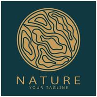 naturaleza vector logo. con árboles, ríos, mares, montañas, negocio emblemas, viaje insignias, ,ecológico salud