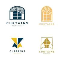 curtain logo illustration template,for Theater, home,hotel and apartment,furniture,badge,curtain business,vector vector