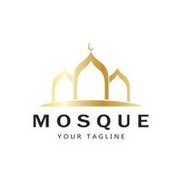 islámico mezquita logo vector icono modelo