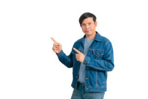 Asian man in shirt and jeans png
