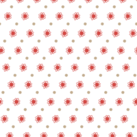 handdrawn of a little red flowers pattern. png