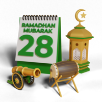 3d Ramadhan Mubarak Kalender png