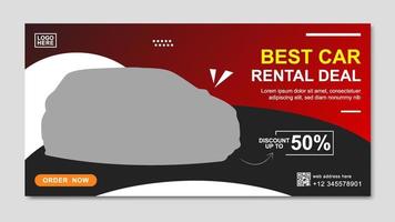 Car Rental Promotion Banner Template vector