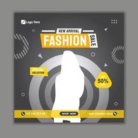 Fashion Sale Banner Social Media Post Instagram Facebook Template vector