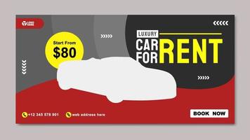 Car Rental Promotion Banner Template vector