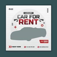 Car Rental Instagram Post Banner Template vector