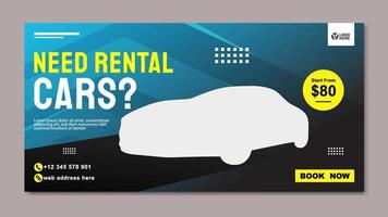 Car Rental Promotion Banner Template vector