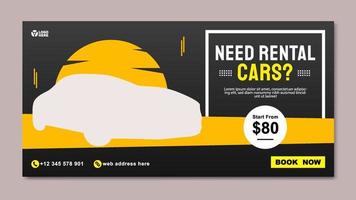 Car Rental Promotion Banner Template vector