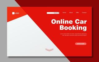 Car Rental Agency Landing Page Template vector