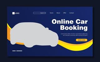 Car Rental Agency Landing Page Template vector