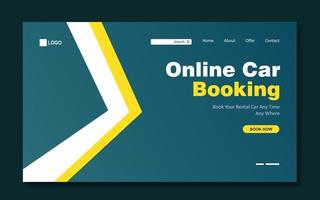 Car Rental Agency Landing Page Template vector