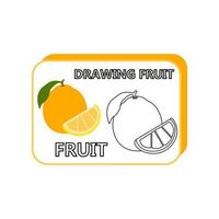 Coloring book Fruit Pictures for Children vector