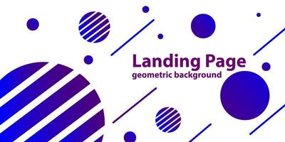 Geometric abstract background. Composition of simple memphis element on white background for landing page, website, flyer, leaflet. Vector illustration.